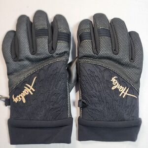 Harley Davidson ‎ Mens Gloves Large Motorcycle Black Leather Suede MotorClothes